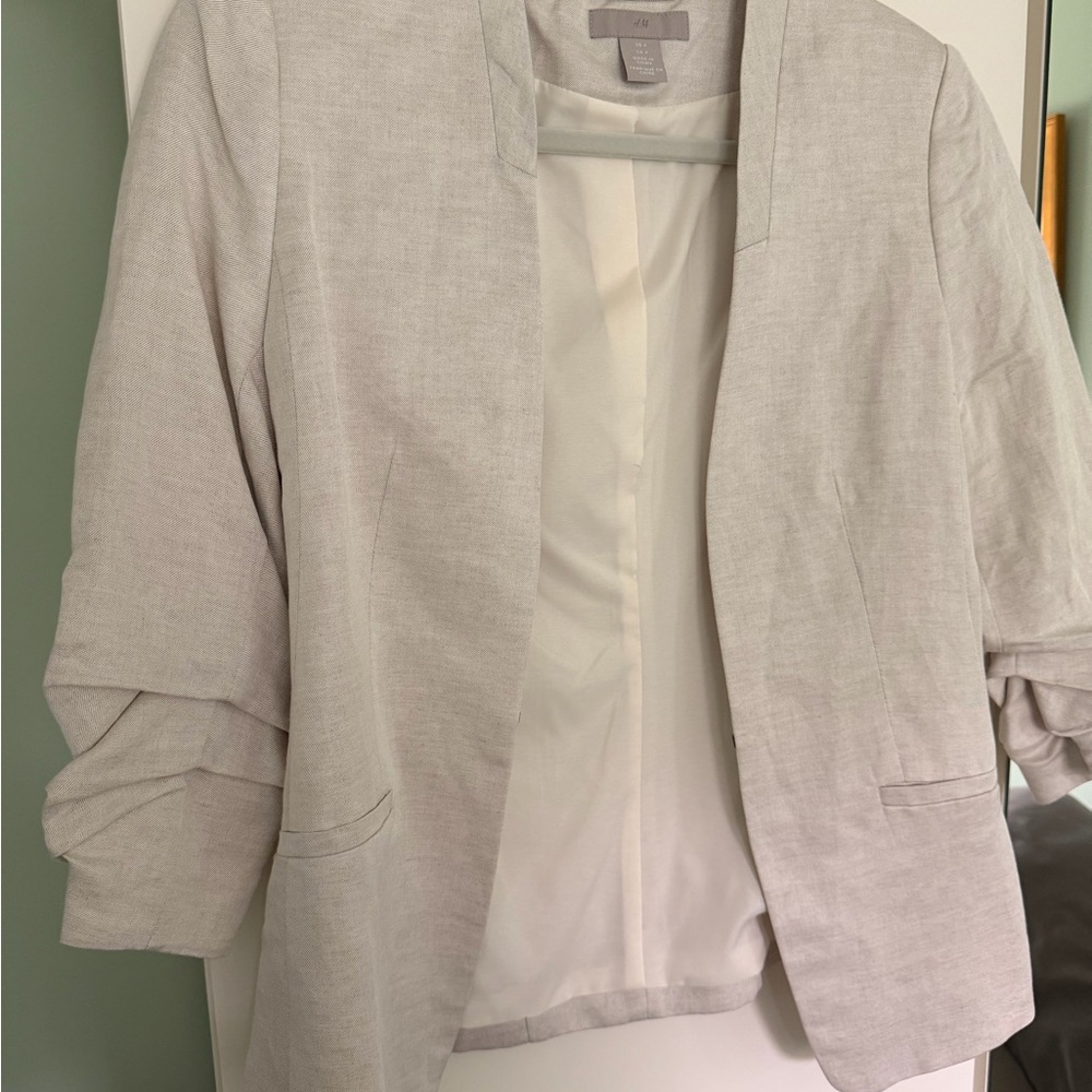 Light Gray-Beige Women's Blazer Jacket